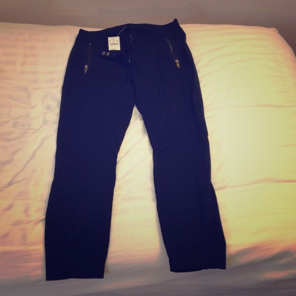 J.Crew black stretch pants slim ankle fit sz 4
