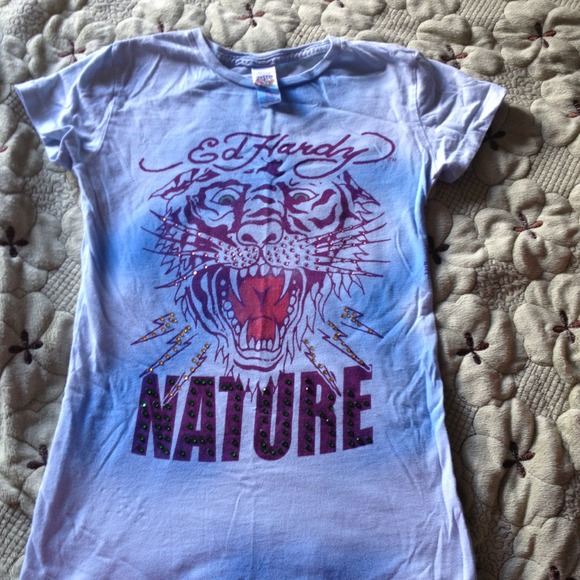 ed hardy tee blue color - Picture 1 of 3