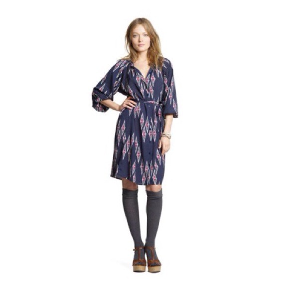 Amazing Diamond Navy Classic Tucker Shirtdress