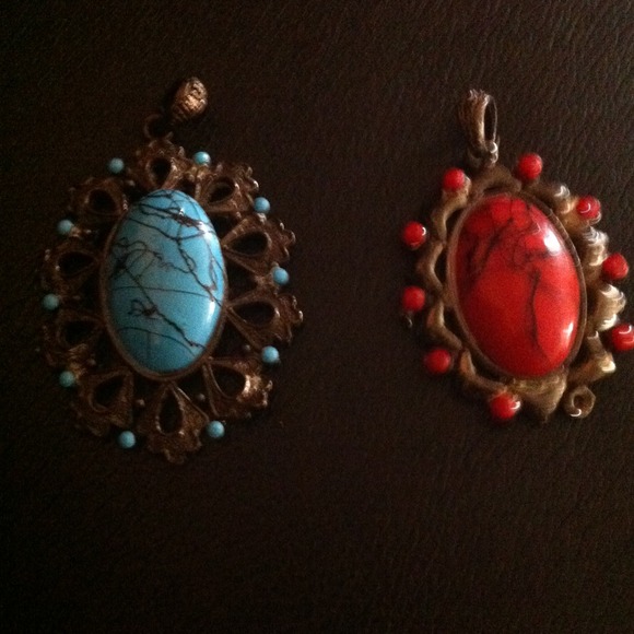 Tribal stone pendants