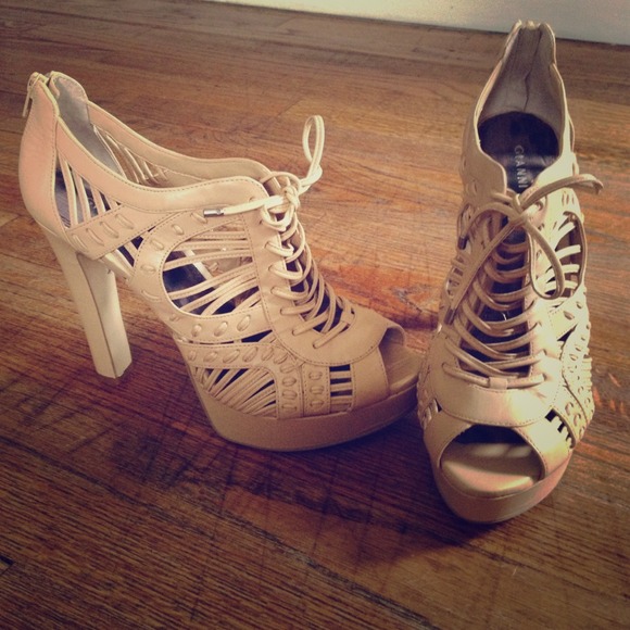 RESERVED FOR @mrsb2u Gianni Bini open toe booties
