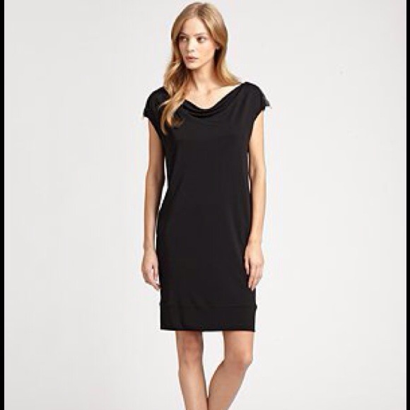 Gorgeous DVF Little Black Cowl-neck Dress