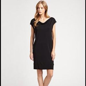 Gorgeous DVF Little Black Cowl-neck Dress