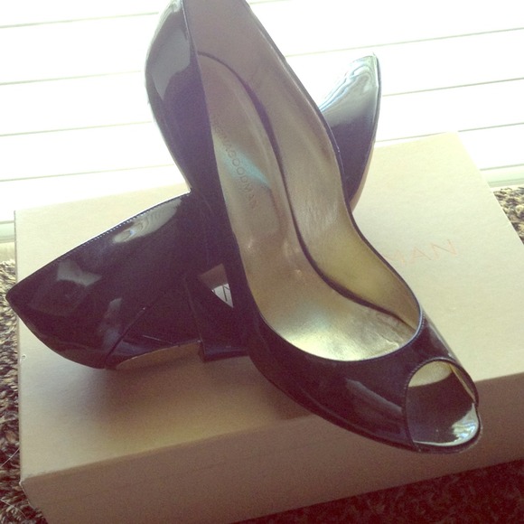 Georgina Goodman Black Patent Felicity Peep-toe