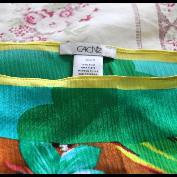 **SOLD**CACHE tunic shirt/dress with tie belt - Picture 3 of 3