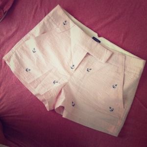 JCrew nautical seersucker shorts