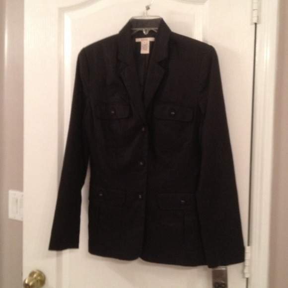 Black linen elegant blazer