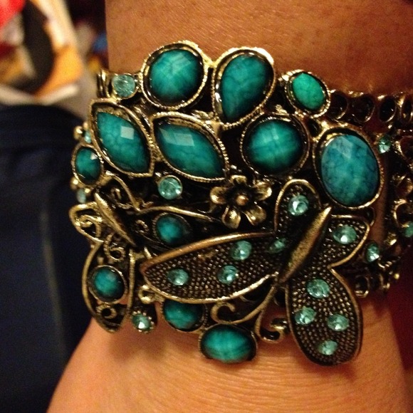 Turquoise stretchable bangle - Picture 3 of 3