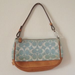 SOLD-Coach baby blue signature print
