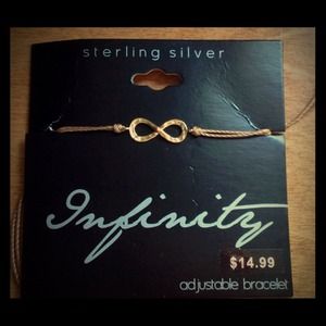 NWT! Sterling Silver/Corded Infinity Bracelet!!!