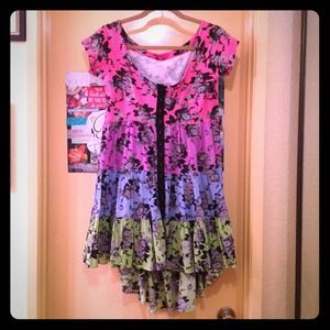 Betsey Johnson Flower Hi-Low Dress