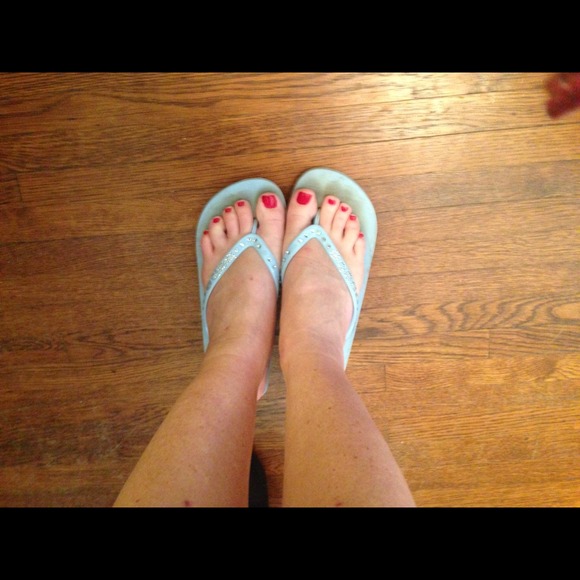 Rhinestone BEBE Flipflops size 7