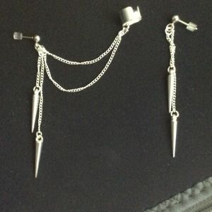 Ear cuffs with matching earring