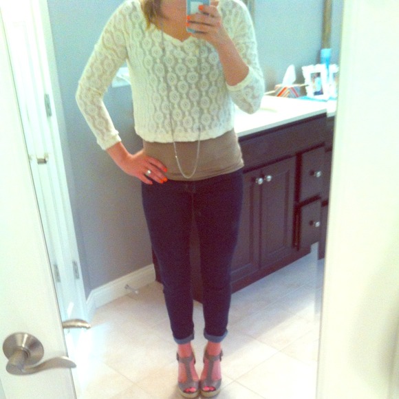 ****Sold Ivory crochet top