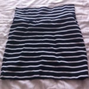 Sexy black and white mini skirt