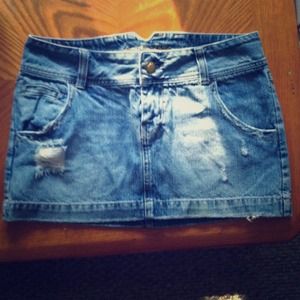 Denim Skirt, Pink Fox Tee, Africa Peace Tee Bundle