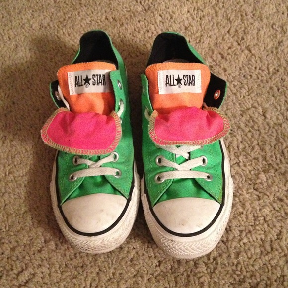 Multi colored converse! Converse size 5