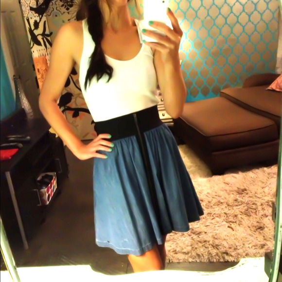 White/Jean Summer Dress X-Small