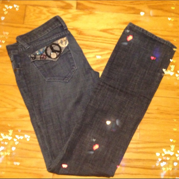 J & Company peace sign jeans
