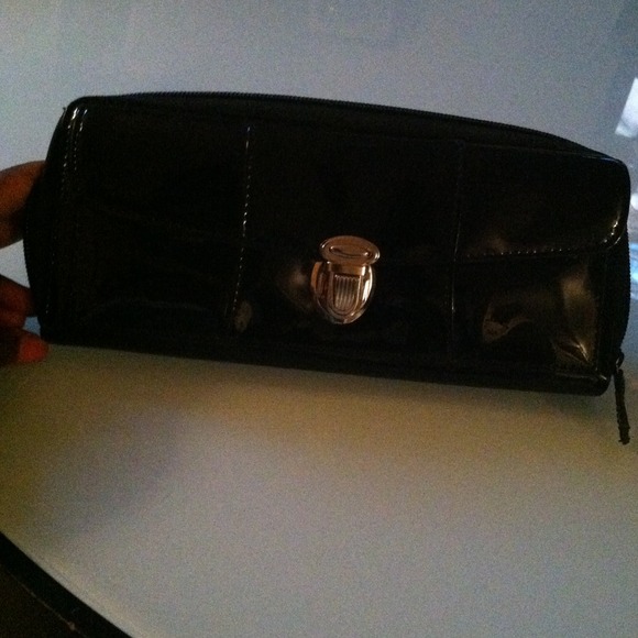 Patent leather clutch