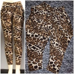 Leopard print harem pants