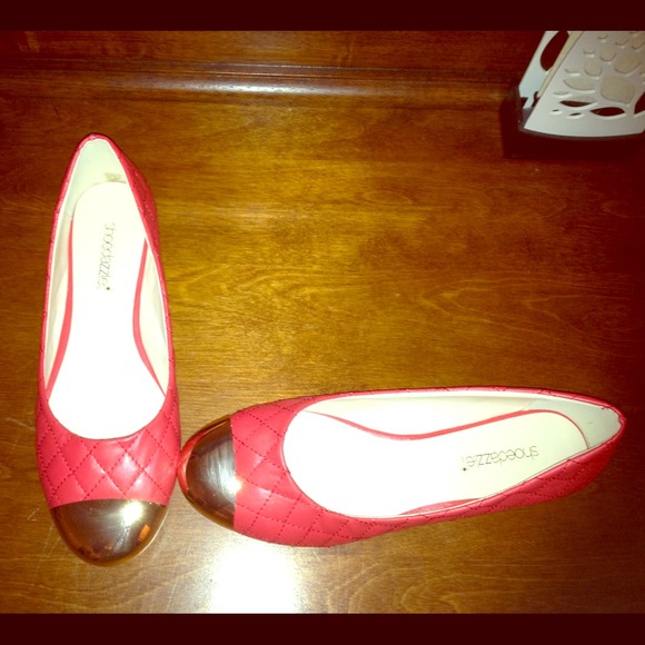 Sold! Bright pink flats!  New, never worn