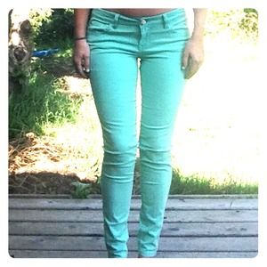 TRADED 🎀Mint skinny jeans🎀