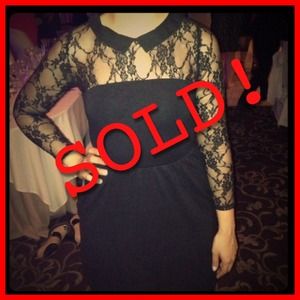 🚫SOLD🚫Zara Lace Collar Short Black Dress