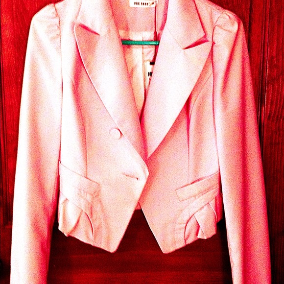 Pug Shop Pink Blazer Sz M - Picture 2 of 4