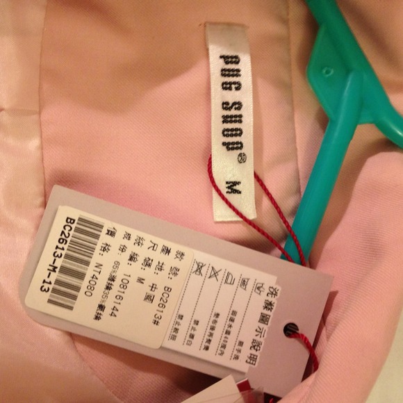 Pug Shop Pink Blazer Sz M - Picture 4 of 4