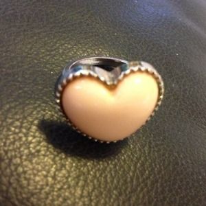 Pink heart ring