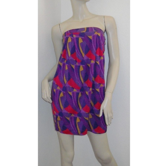 French Connection Jersey Knit Purple Print Mini