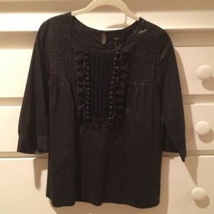 BCBGMaxAzria Peasant Blouse