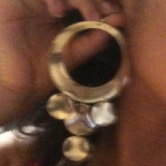 Kdsign Gold Dangling Hoop Circle Earrings 🐣 - Picture 2 of 4