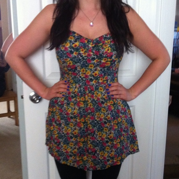 Forever 21 strapless floral dress