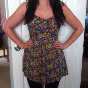 Forever 21 strapless floral dress