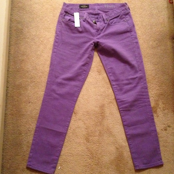 J. Crew purple toothpick jeans