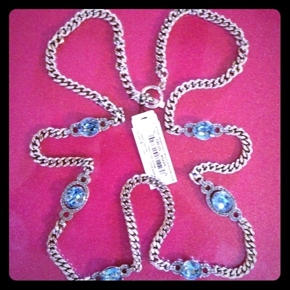$$$ SOLD $$$ Givenchy Chain Necklace W Sky Blue