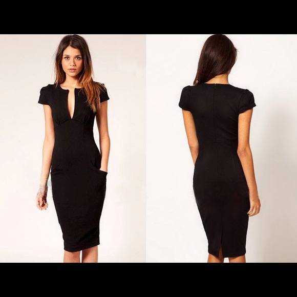 Black pencil dress