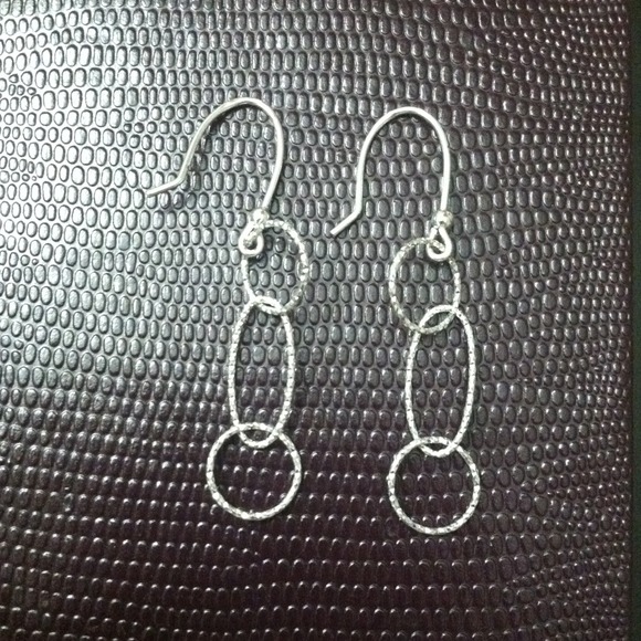 2 inch silver earrings purchases @ Bloomingdales! - Picture 1 of 3