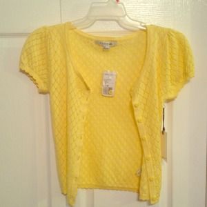 Forever21 bright yellow cardigan