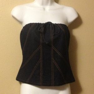 Denim tube top
