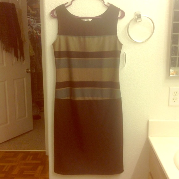 Studio Light/Dark Brown Knee High Dress Size 8