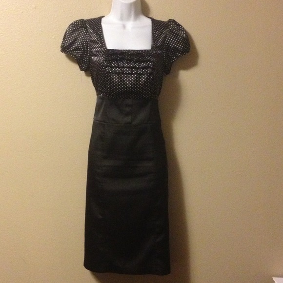 Satin rockabilly polka dot dress