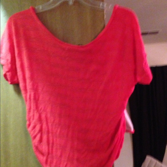 Pink semi sheer shirt