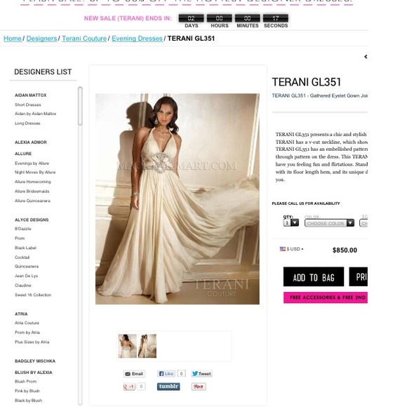 Hot pink ( fuchsia) terani contoured dress.