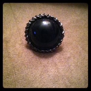 Oversized black ring