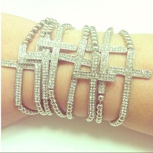 Stackable Cross-Silver