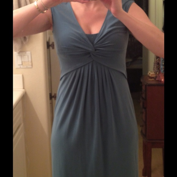 Knee length cute light blue dress