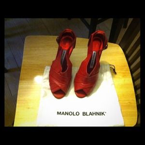 SOLD Authentic Manolo Blahniks red